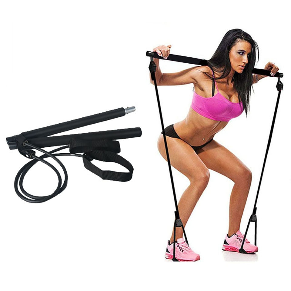 Pilates Bar Kit with Resistance Bands - Workout