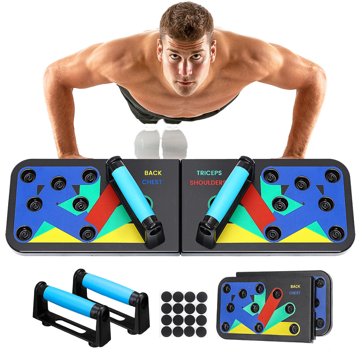9-in-1 Push Up Board Home Gym Nomad Training Gear